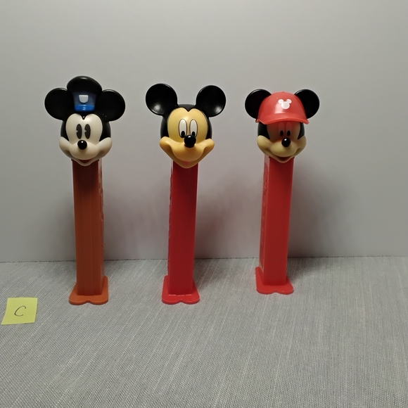 PEZ Other - PEZ Disney Mickey Lot of 3: Mickey, Mickey w/ red baseball hat, Steamboat Mickey